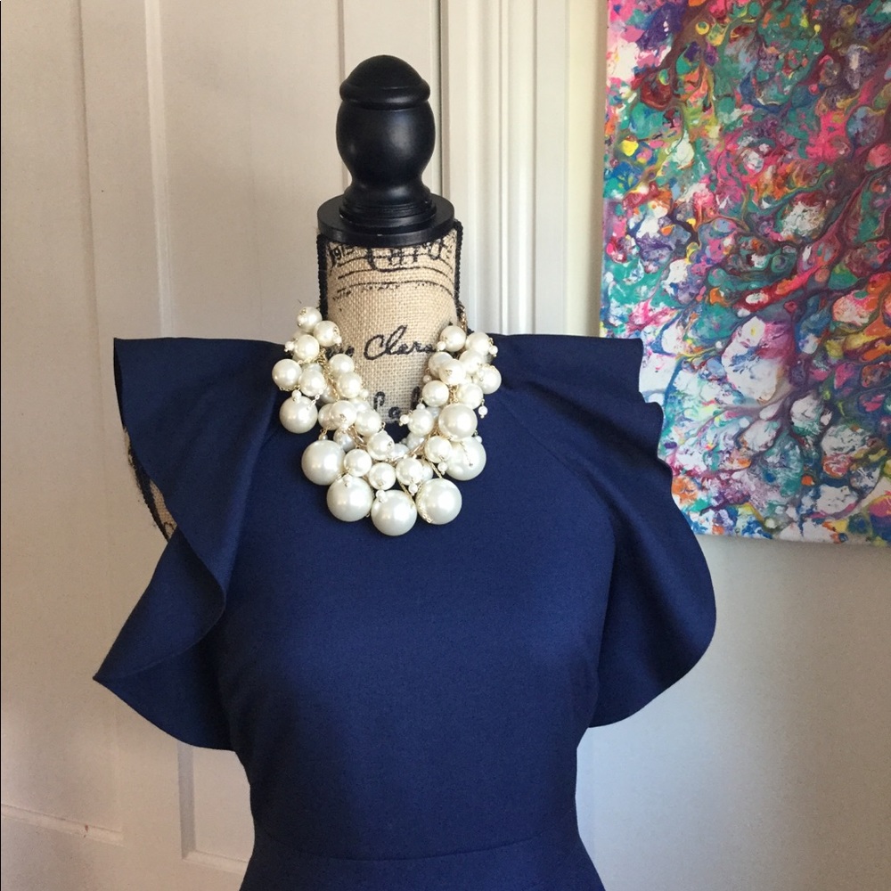 J.Crew Classic Navy Sheath Dress Sz 4P